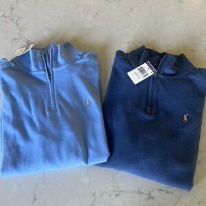 Lot of 2 NWT-POLO by Ralph 1/4 zip sweatshirt. Boys LARGE (14-16)